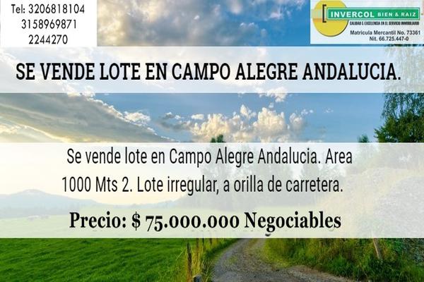 CAMPO ALEGRE ANDALUCIA SE VENDE LOTE